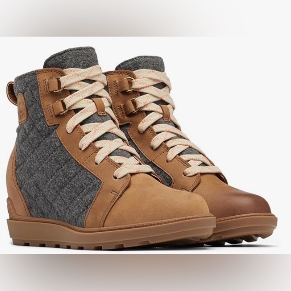 Sorel Women's Evie II NW Lace Boots - Velvet Tan, Gum 10 - Size 9